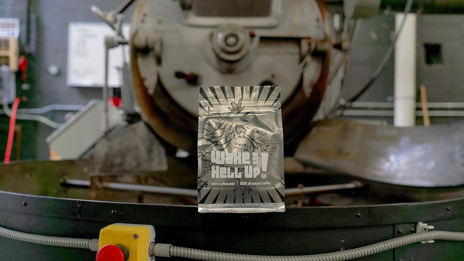 Wake The Hell Up! 12Oz Ultra-Caffeinated Jamaican Me Crazy Ground Coffee, Low Acid, Medium-Dark Roast