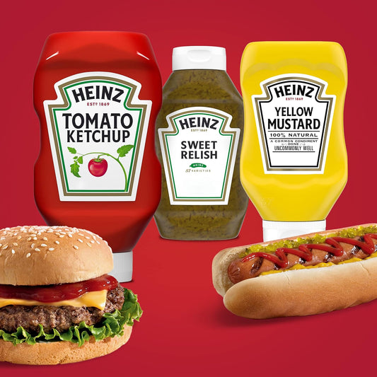 Heinz Tomato Ketchup, Relish, And Mustard Picnic Pack, 3 Count