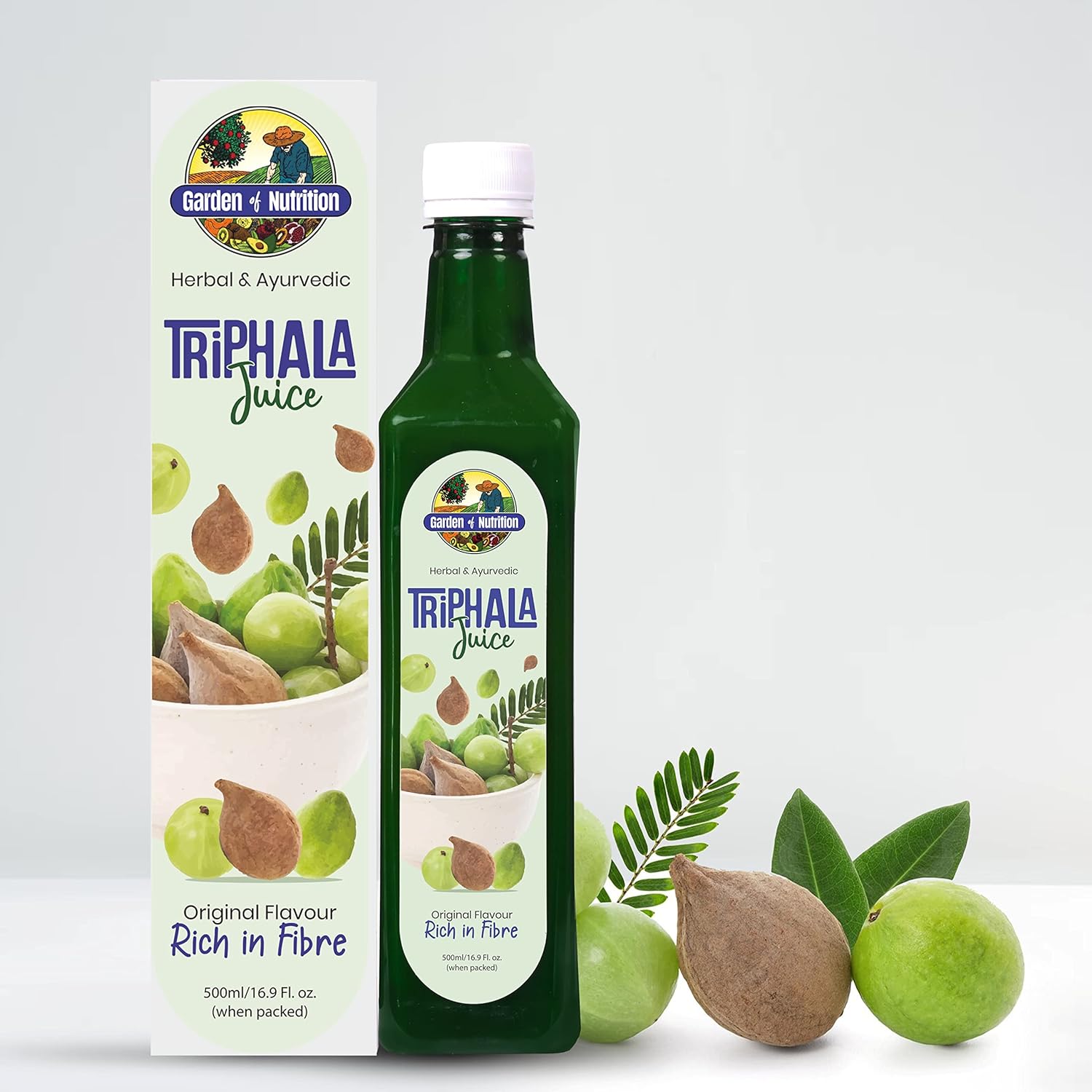 GARDEN OF NUTRITION Herbal and Ayurvedic Triphala Juice | Original Flavour | Rich in Fiber | 100% Herbal Triphala Juice (500ml) PACK OF 1
