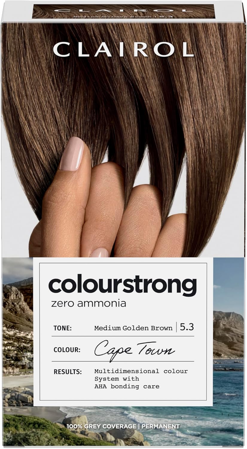 Clairol Colour Strong Permanent Hair Dye - 5.3 Medium Golden Brown