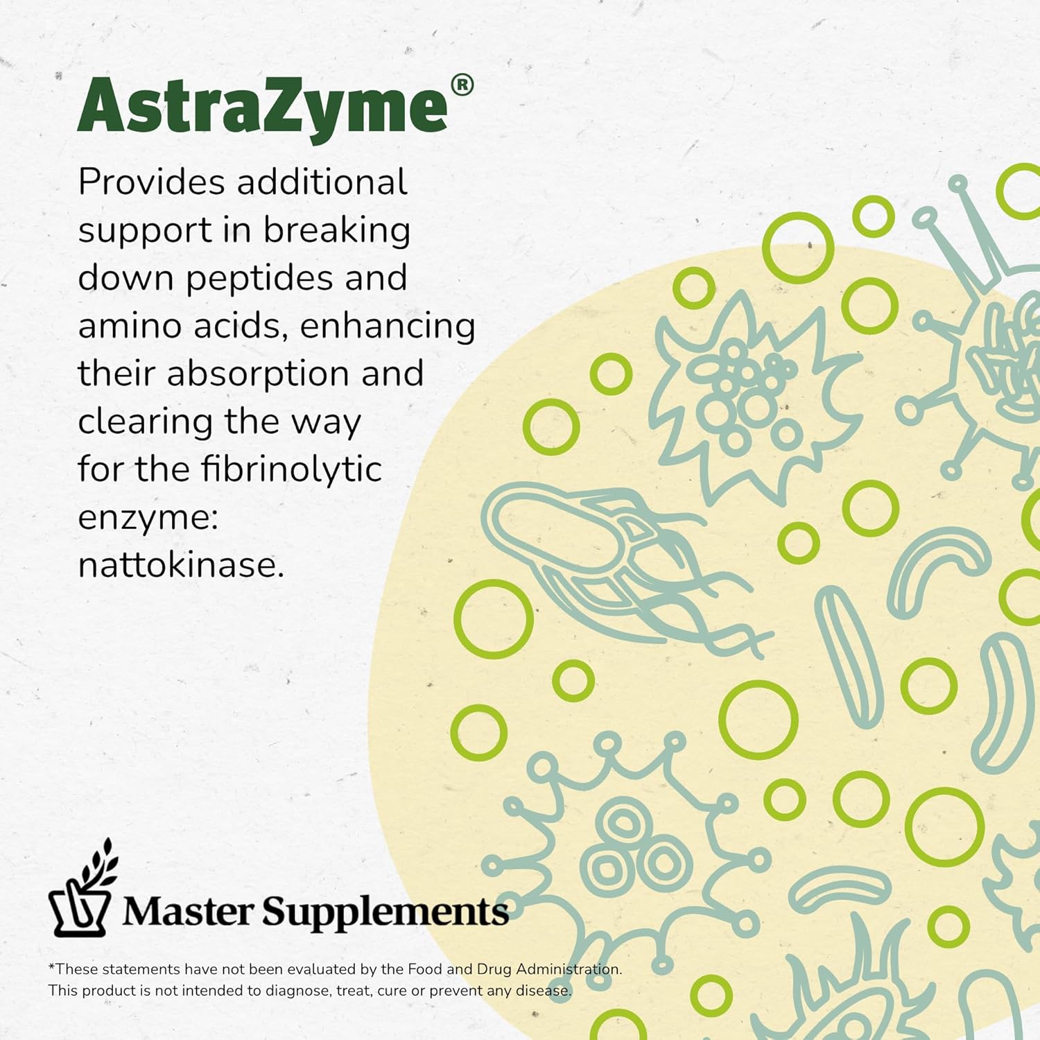 Master Supplements Nattostim - 30 Delayed Release Vegetable Capsules - Circulatory & Immune Support - Vegan, Gluten Free - 30 Servings : Health & Household