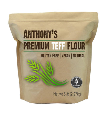 Anthony'S Brown Teff Flour, 5 Lb, Batch Tested Gluten Free