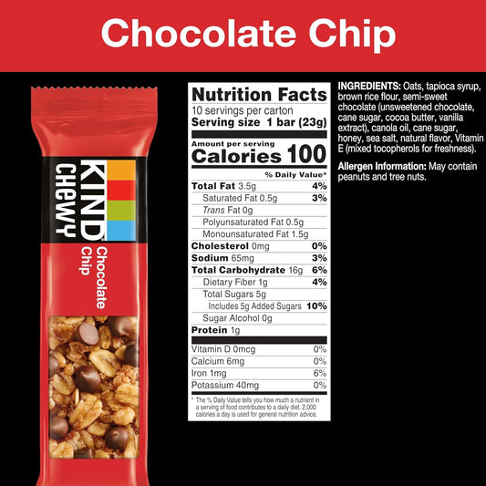 Kind Kids Granola Chewy Bar, Chocolate Chip, 10 Count (6 Pack)