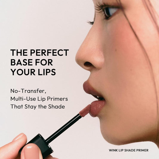 Wink Lip Shade Primer - All Day Top Coat, Smudge-Proof Base, Semi-Matte Long-Lasting Lip Primer (03 Neutral Terracotta)