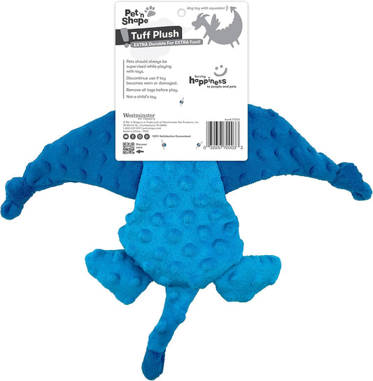 Pet 'N Shape Tuff No Stuffing Plush Flying Dragon Dog Toy