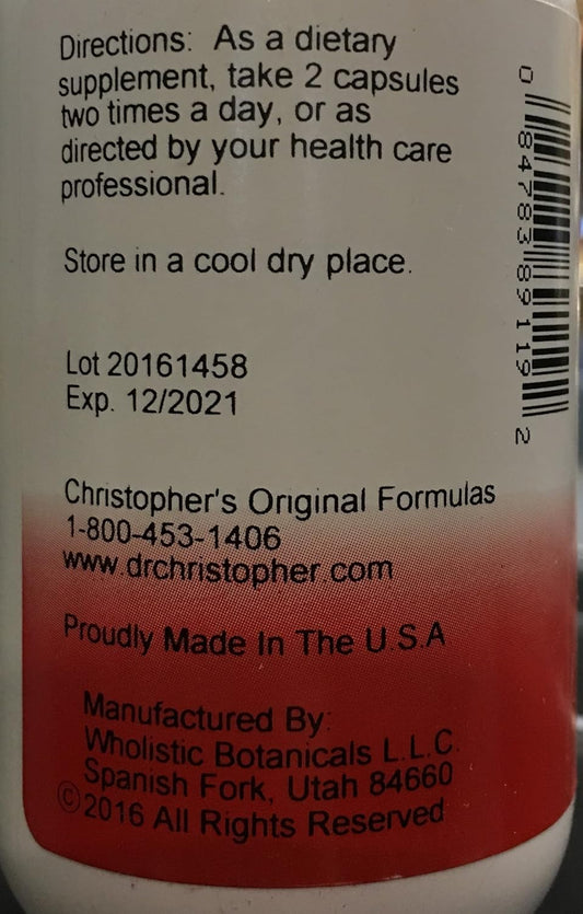 Dr. Christopher's Chest Formula (100 Caps)