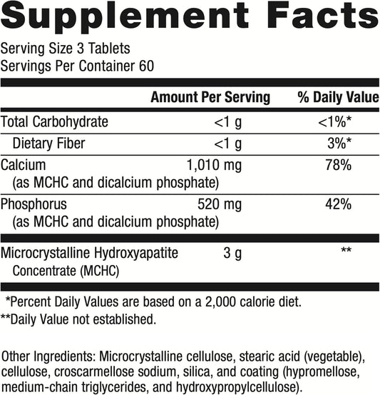 Metagenics Bone Builder Extra Strength - Calcium Supplement Supports Bone Health* - High Calcium Content For Bone Health* - With Phosphorus - Gluten-Free & Non-Gmo- 180 Tablets - 60 Servings