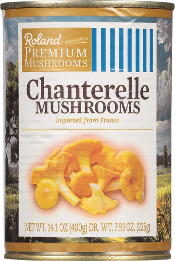 Roland Foods Canned Chanterelle Mushrooms, Specialty Canned Food, 7.9-Ounce Can