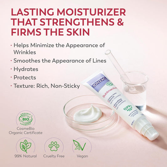 Sublimactive Organic Anti-Aging Smoothing Rich Cream For Women - Firms And Smooths Skin - With Shea Butter - Natural Skin Care - Safe For Sensitive Skin - 1.35 Fl Oz