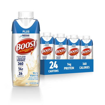 Boost Plus Vanilla Ready To Drink, 8 Fluid Ounce (Pack Of 24)