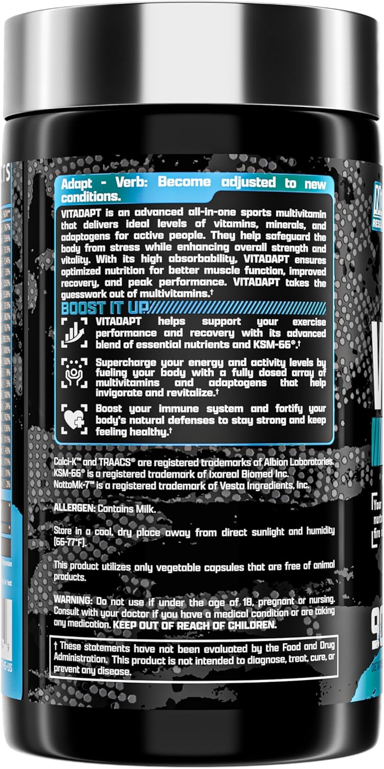 Nutrex Research Anabol Hardcore & Vitadapt Complete Sports Multivitamin with KSM-66 Ashwagandha : Health & Household