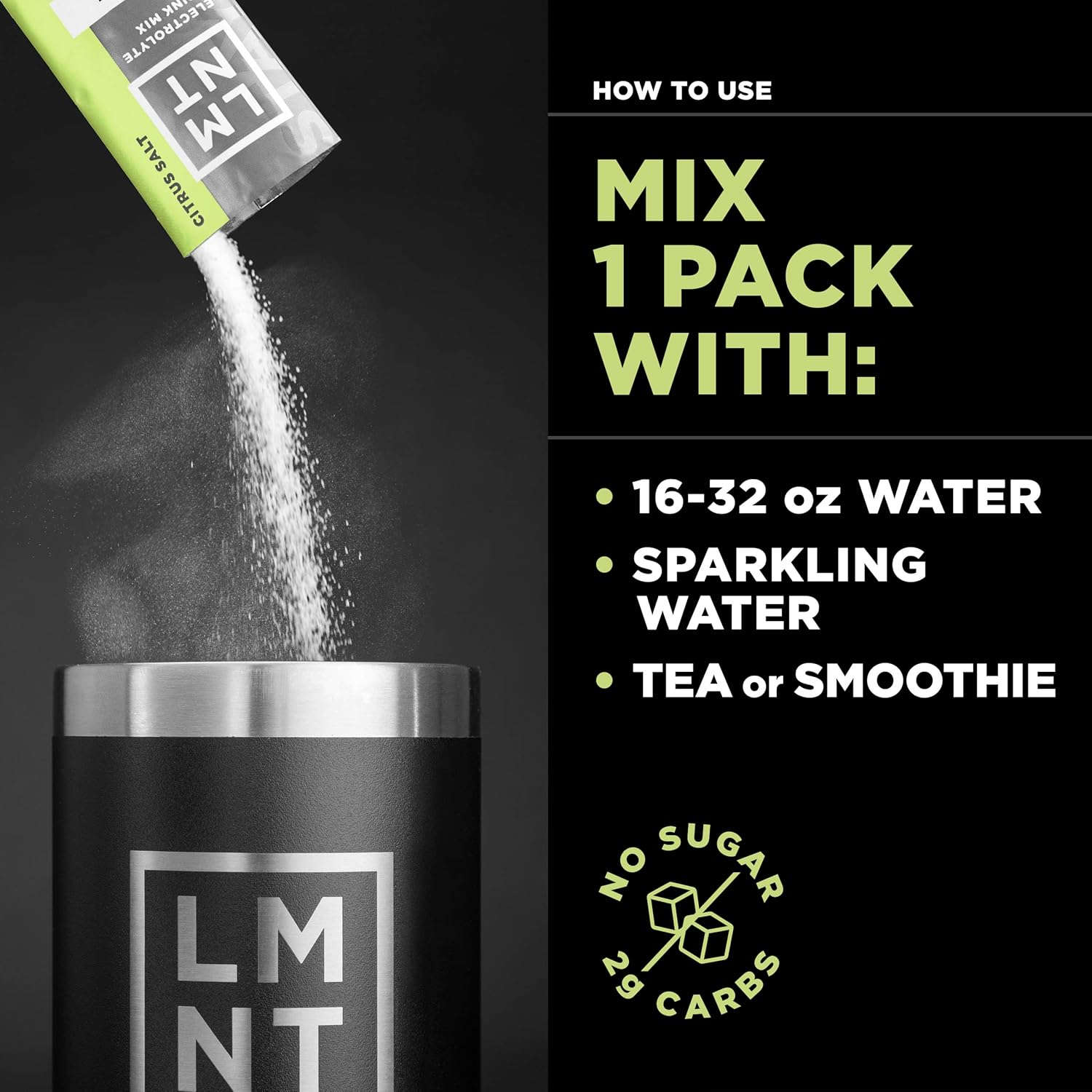 LMNT Zero Sugar Electrolytes - Citrus Salt | Drink Mix | 30 Count : Health & Household