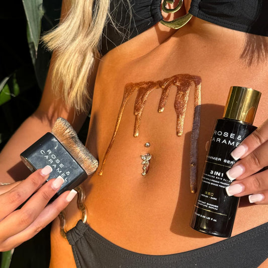 Rose & Caramel Shimmer Serum, Highly Pigmented, Non Greasy, Fast Drying & Hydrating