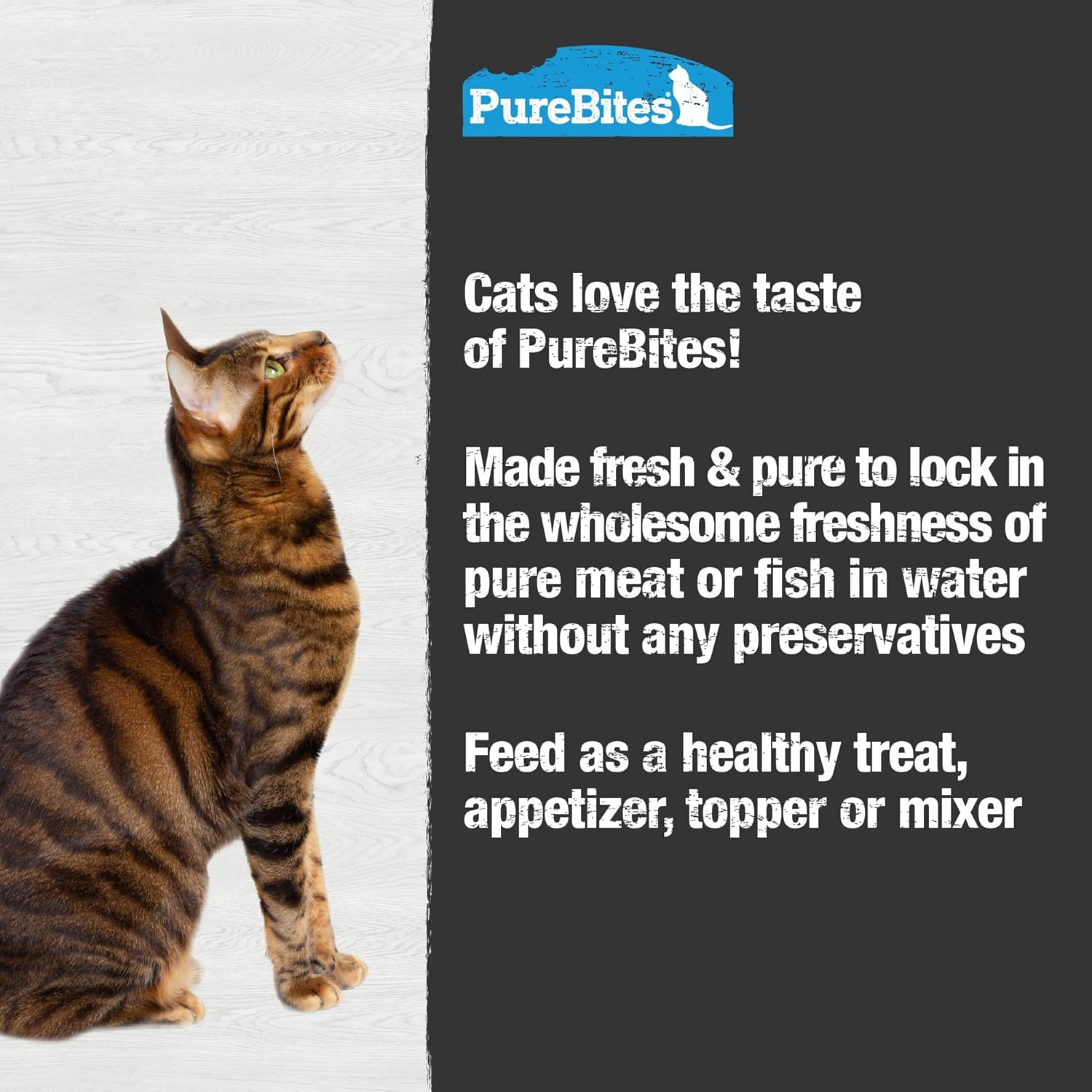 PureBites Tuna Mixers for Cats, only 2 Ingredients, case of 12 : Pet Supplies