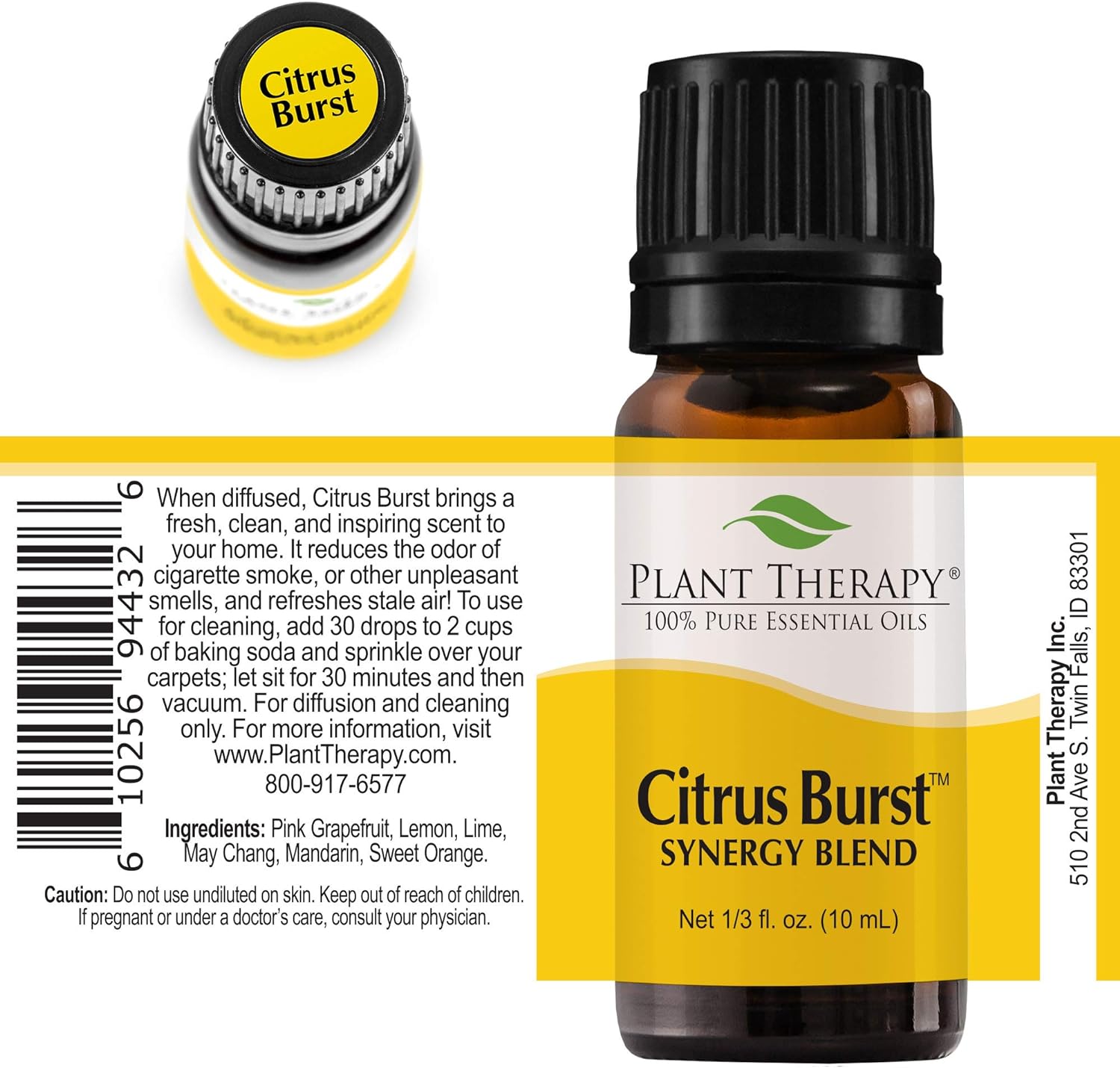 Plant Therapy Citrus Burst Synergy Essential Oil Blend 10 mL (1/3 oz) 100% Pure, Undiluted, Therapeutic Grade : Health & Household