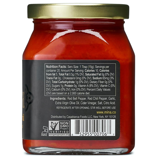 Mina Harissa Mild Sauce, Homestyle Moroccan Red Pepper Harissa Paste, 10 Oz - Harissa Sauce With Tangy Twist, Excite Your Senses With Mina Mild Harissa Seasoning