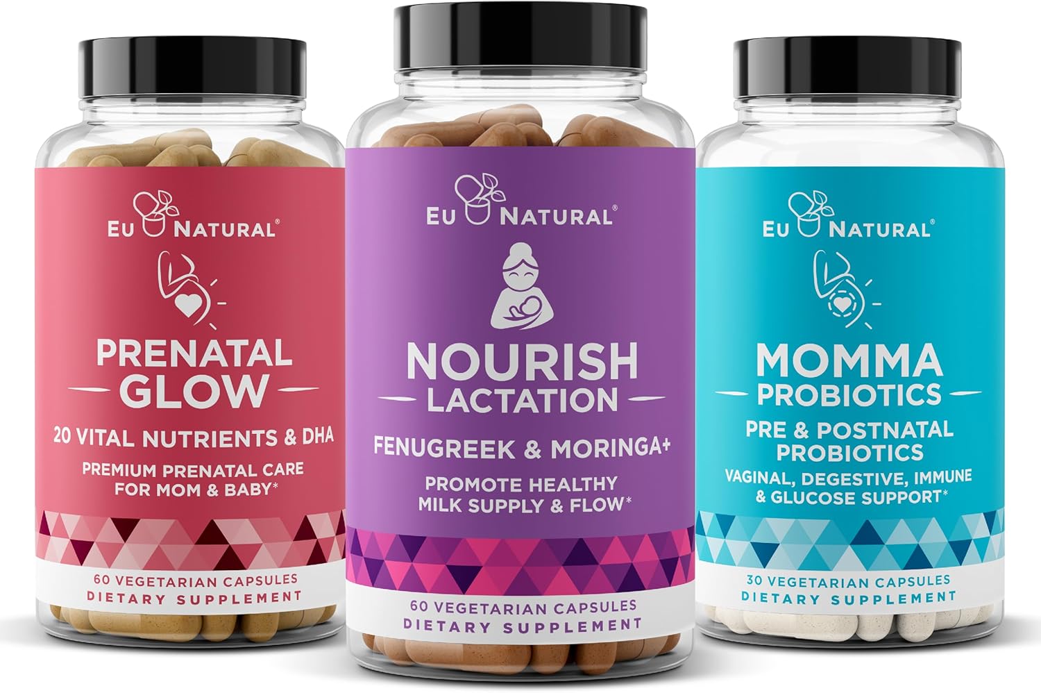 Natural Postnatal Bundle – Nourish, Momma, Glow For Nursing, Digestion, Healthy Baby And Mom