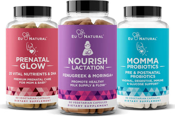 Natural Postnatal Bundle – Nourish, Momma, Glow For Nursing, Digestion, Healthy Baby And Mom