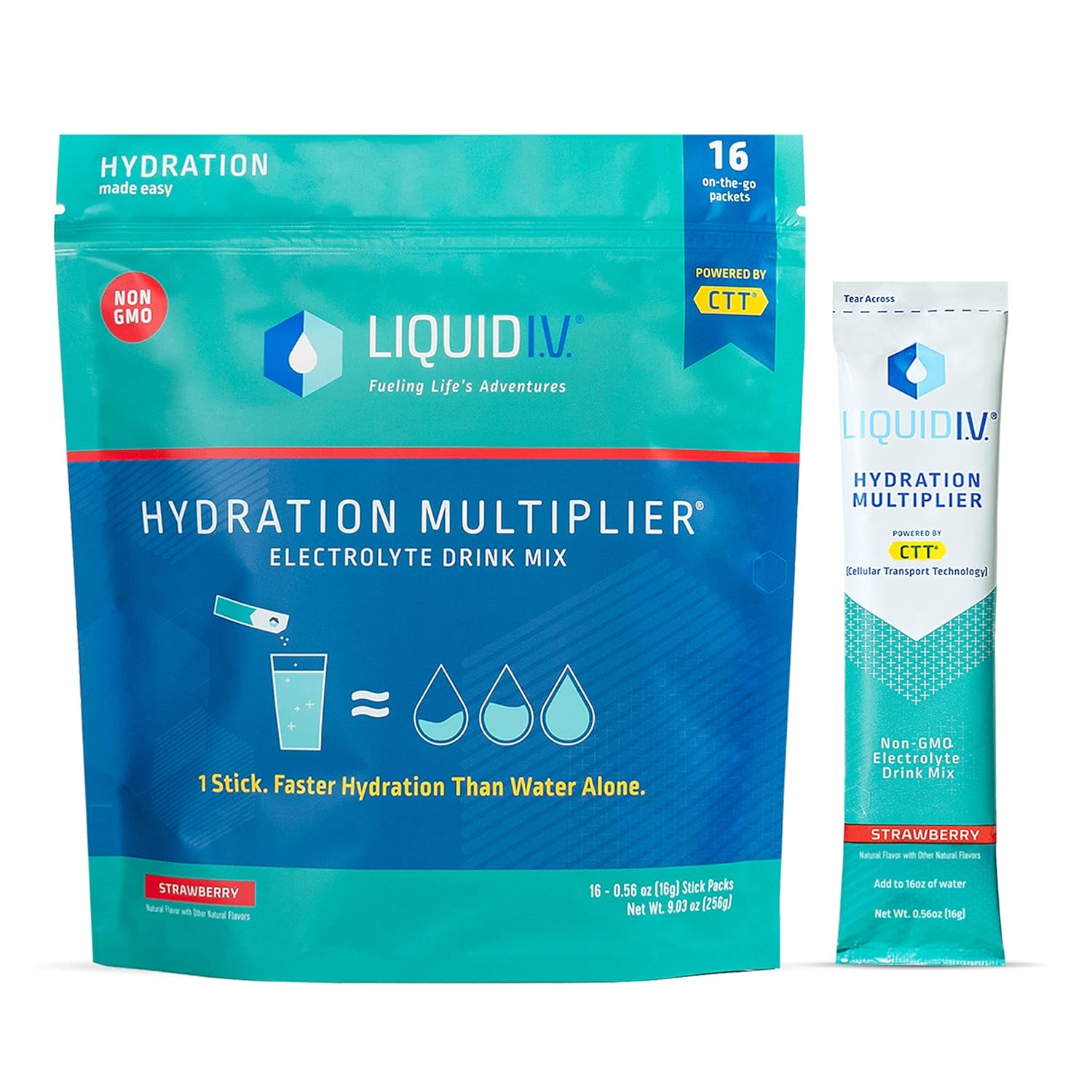 Liquid I.V. Hydration Multiplier - Strawberry - Hydration Powder Packe