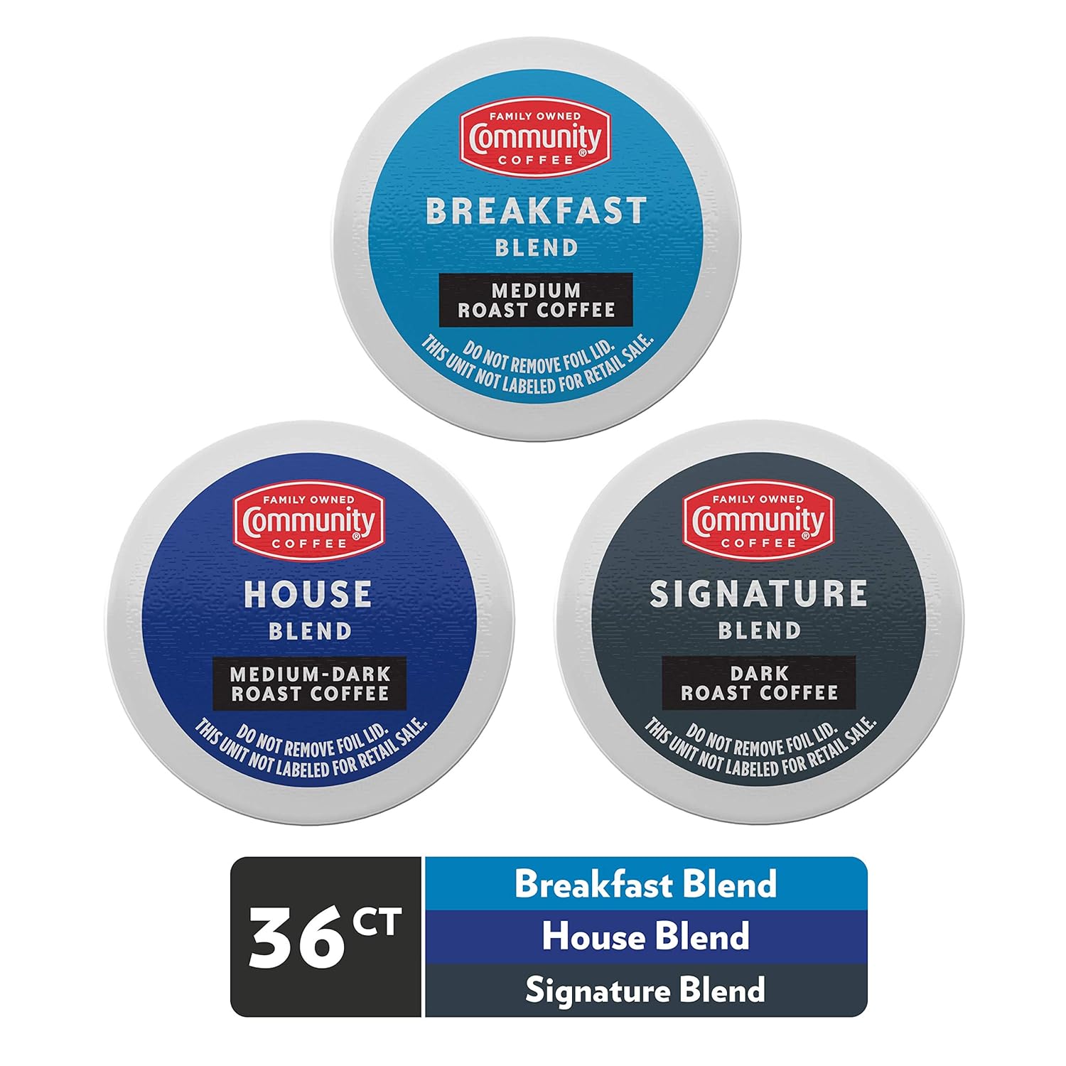 Community Coffee Special Blends Variety Pack 36 Count Coffee Pods, Medium Dark Roast, Compatible With Keurig 2.0 K-Cup Brewers