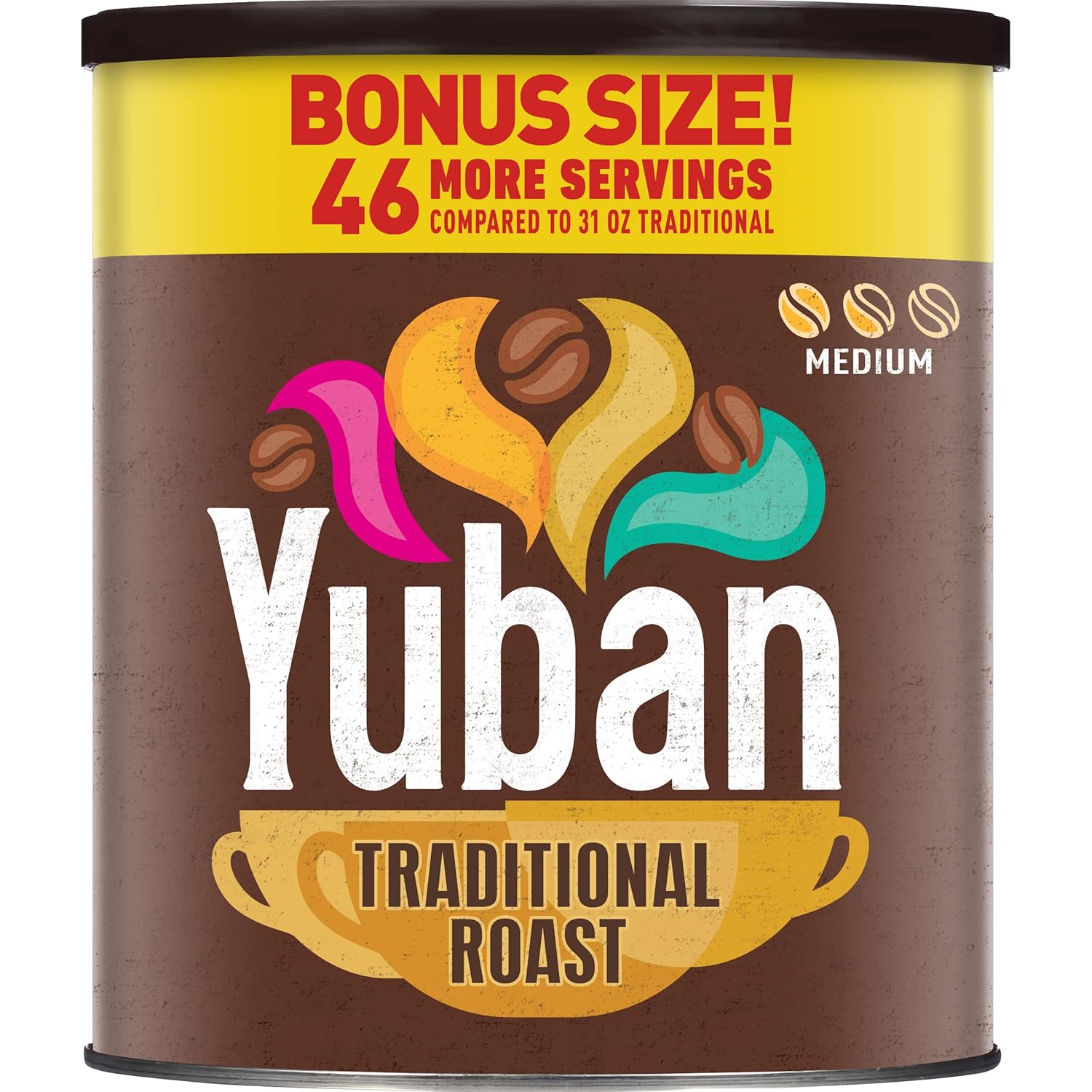 Yuban Traditional Roast Medium Roast Ground Coffee Bonus Size ( Canister)