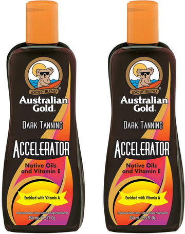 Australian Gold Dark Tanning Accelerator Lotion 250Ml X 2 Bottles