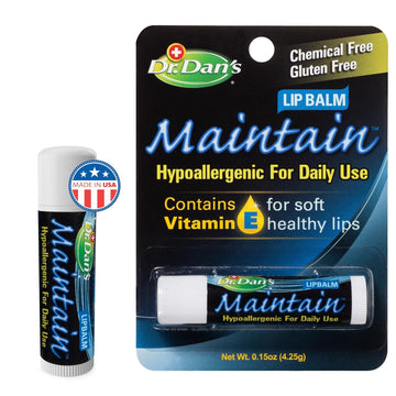 Dr. Dan'S Maintain Lip Balm - Perfect For Cortibalm Aftercare, Mild Ingredients & Beeswax, Vitamin E Enriched For Moisturizing Dry Lips, Ensures Smooth, Soft Feel, 1 Pack