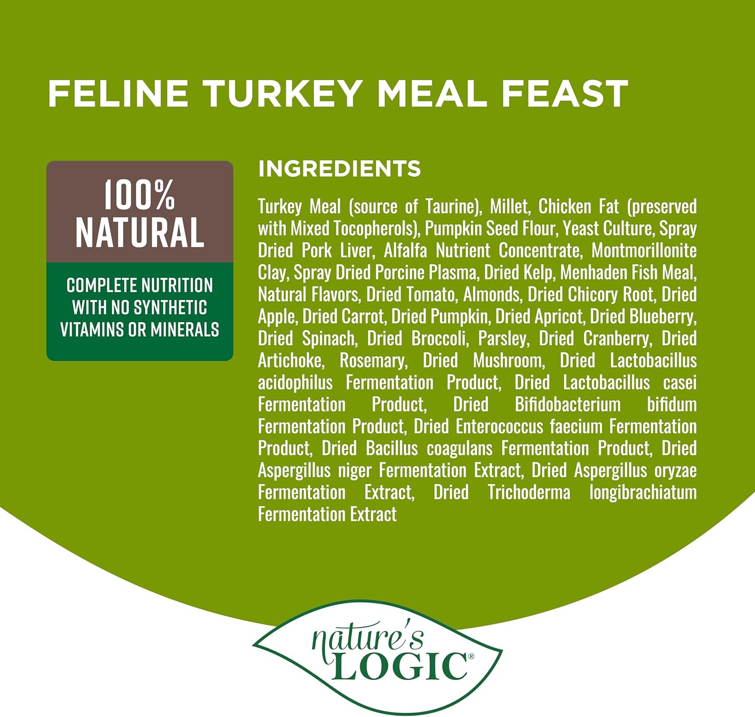 Nature's Logic Turkey Dry Cat Food (1 Pack), 15.4 lb : Pet Supplies