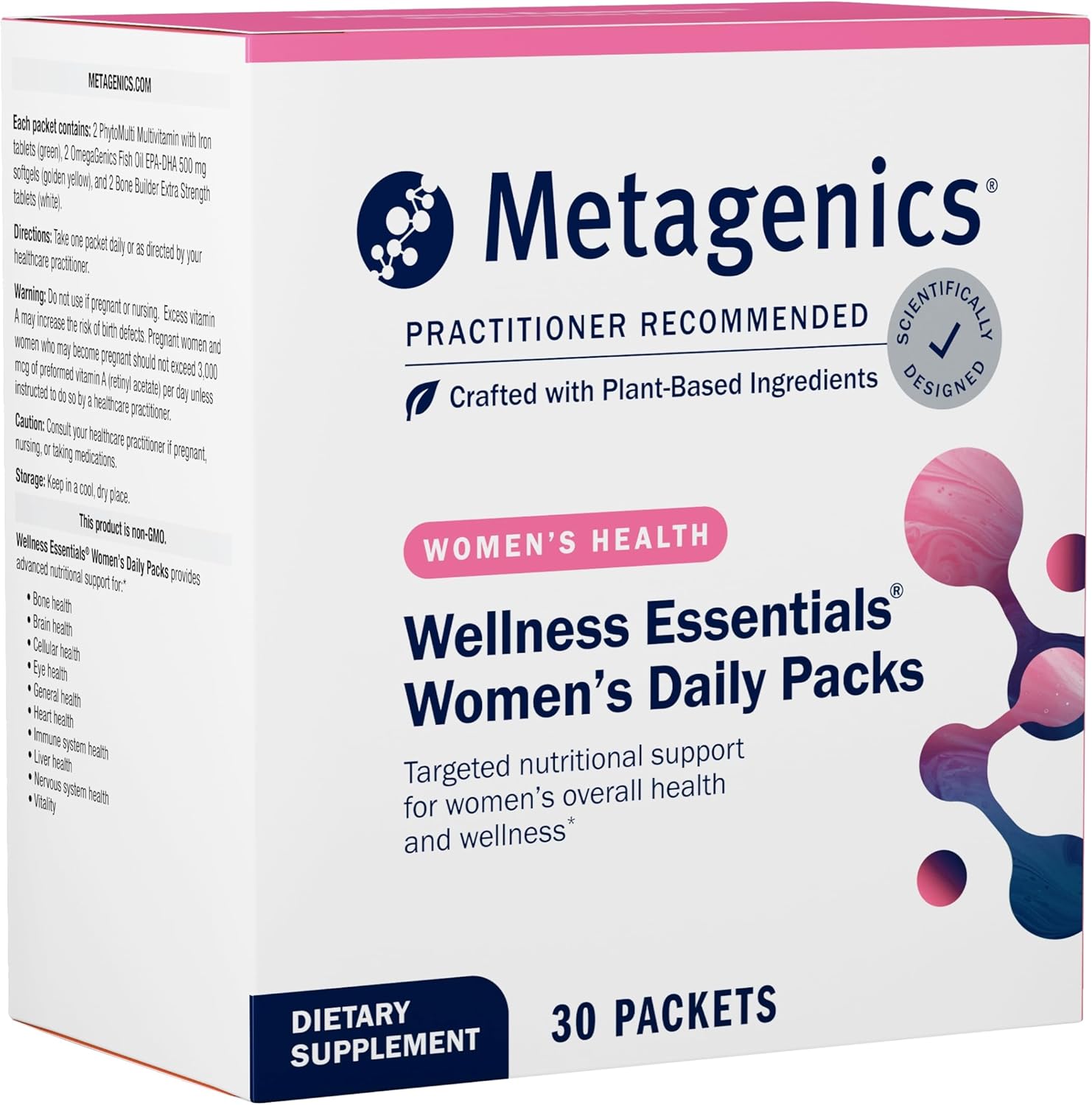 Metagenics Wellness Essentials Women'S Daily Packs - Daily Multivitamin Packets - Women'S Multivitamins - Bone Density Support* - Omega-3 Fatty Acids - Non-Gmo & Gluten Free - 30 Packets