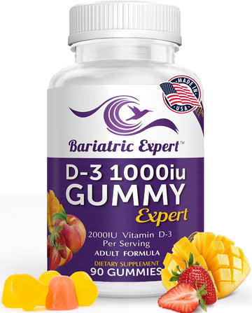 Bariatric Expert D3 Vitamin – Fast-Melting Dietary Supplement For Adults Post Bariatric Surgery, 90 Count