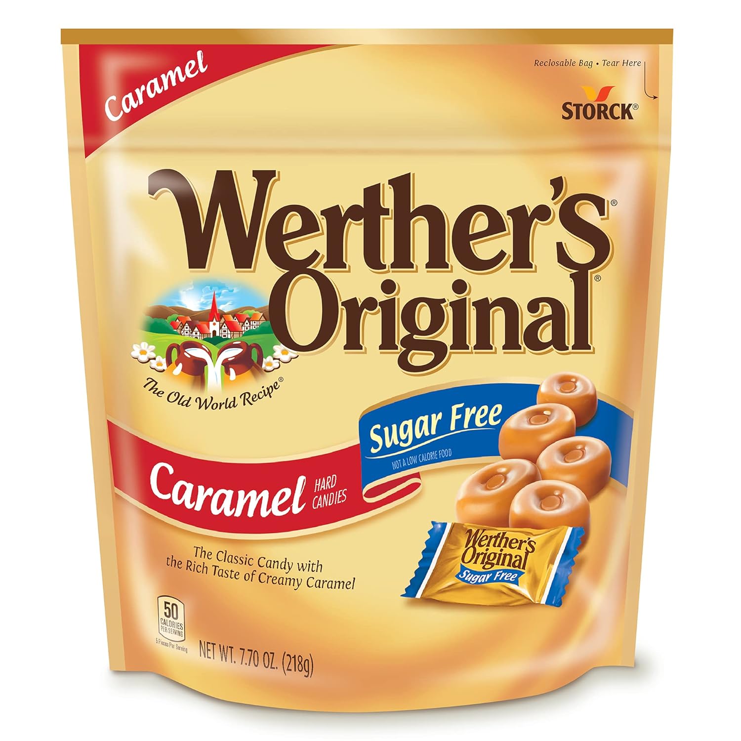 Werther'S Original Hard Sugar Free Caramel Candy, 7.7 Oz Bag
