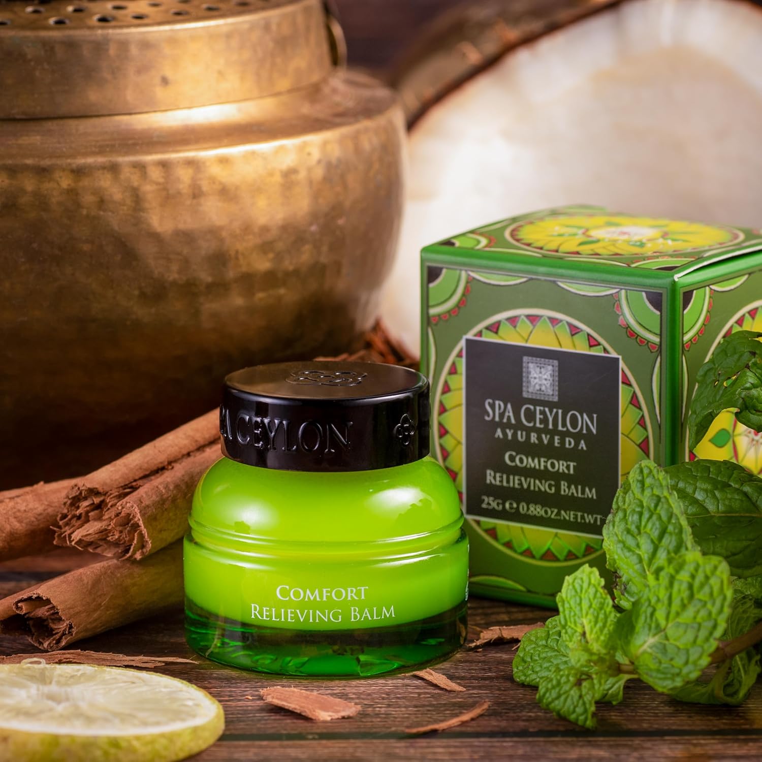 Spa Ceylon Aloe Vera Lemon Mint Cracked Heel Relief Balm | Vegan, Organic Heel Cream For Cracked Heel & Dry Feet, 25G : Beauty & Personal Care