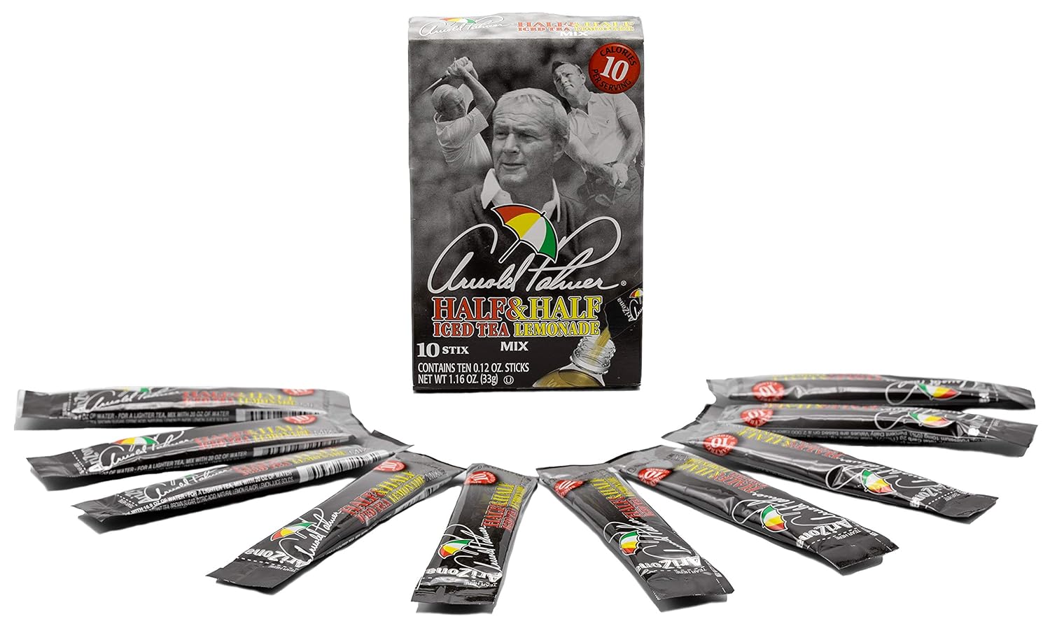 Arizona Tea, Arnold Palmer Mix Stix, Half Iced Tea & Half Lemonade, 10 Stix, 1.2 Oz (Pack Of 12)