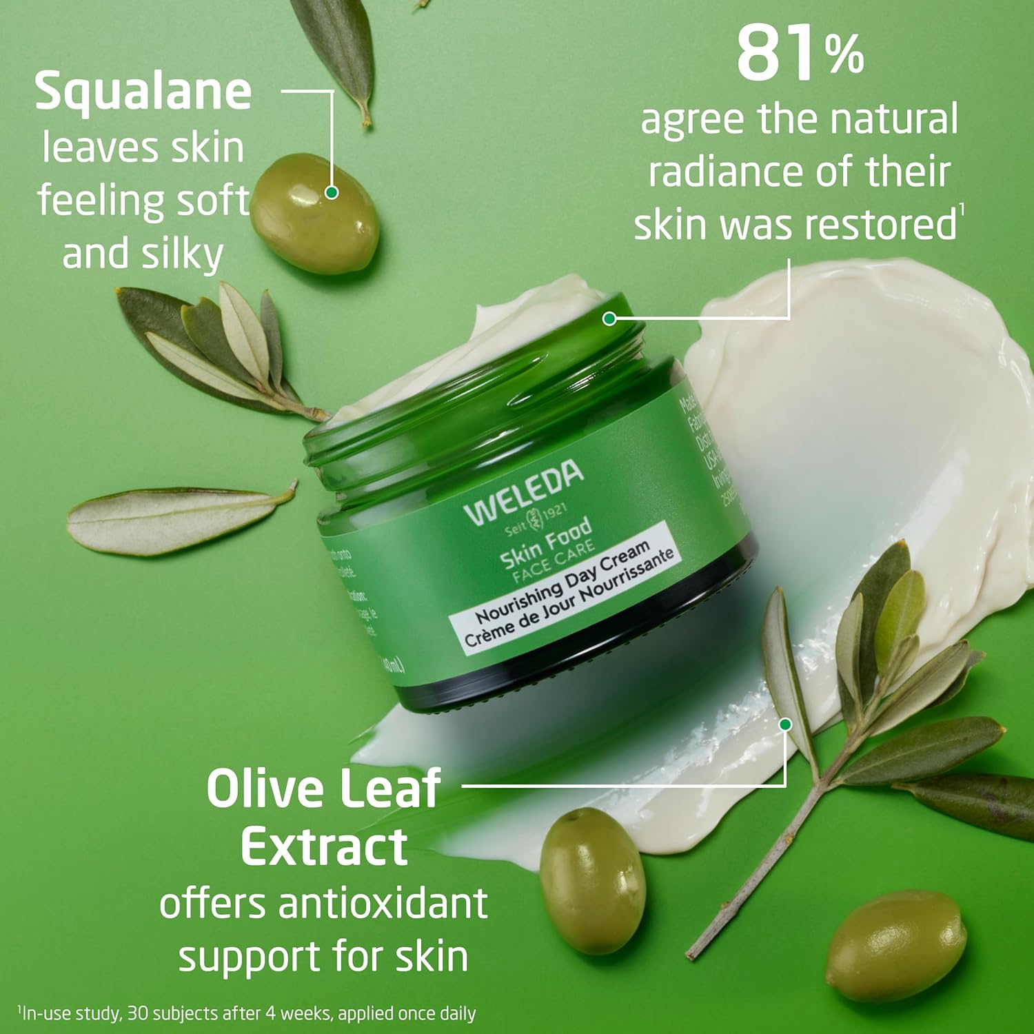 Weleda Skin Food Face Care Nourishing Day Cream, 1.3 Fluid Ounce, Plant Rich Moisturizer with Olive Leaf Extract, Squalane and Chamomile : Beauty & Personal Care