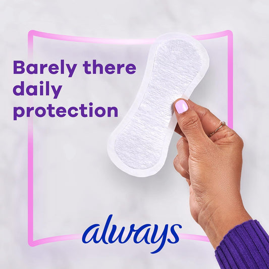 Always Thin No Feel Protection Daily Liners, Regular Absorbency, Unscented, 216 Count