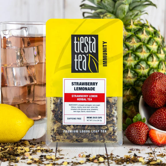 Tiesta Tea - Summer Fresh Mixer, Loose Leaf Tea Gift Box, 3 Pouches, Medium To No Caffeine, Hot & Iced Tea, Tea Set With Green, Herbal & Ginger Tea, 25 Cups Per Bag