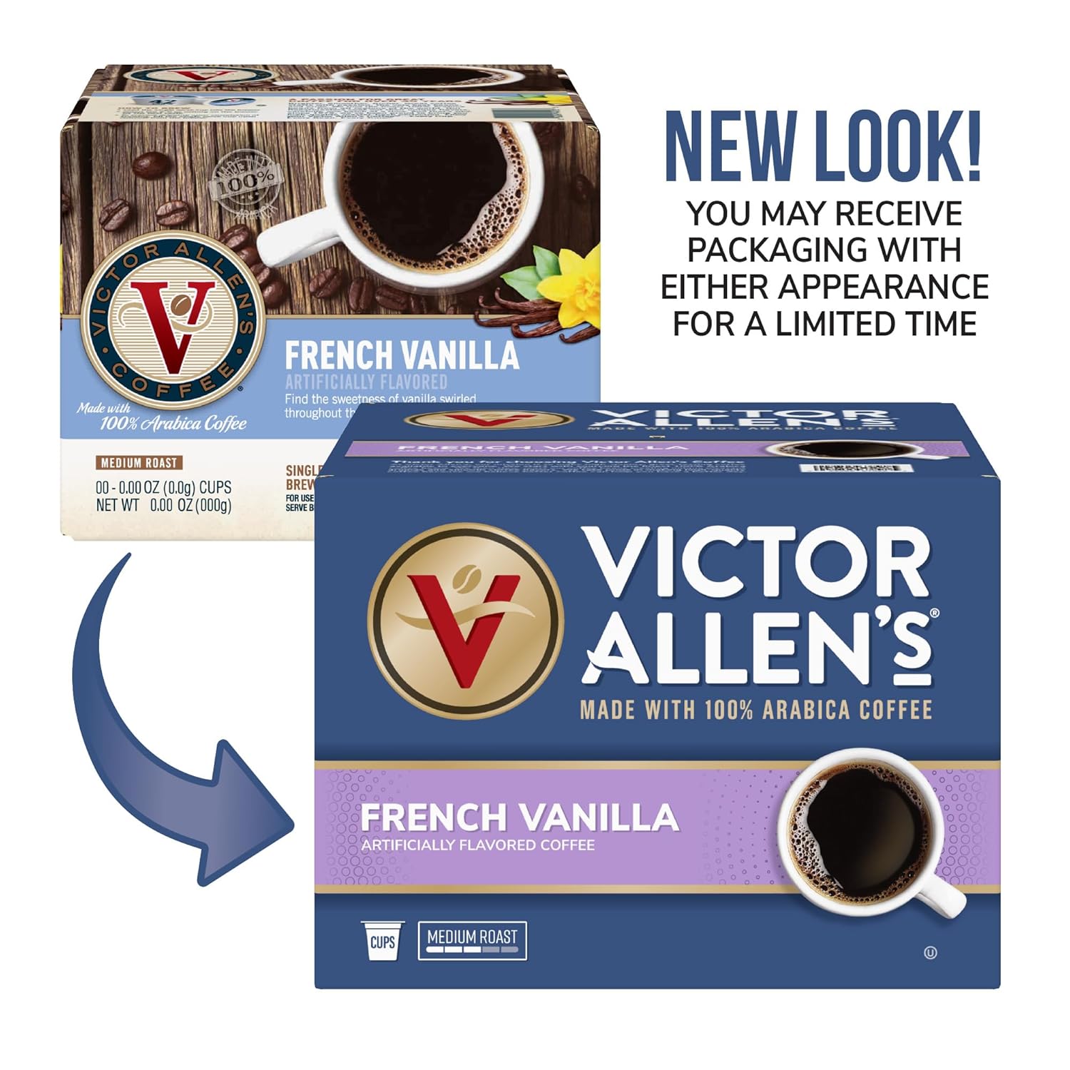 Victor Allen'S Coffee French Vanilla Flavored Coffee, Medium Roast, 42 Count, Single Serve Coffee Pods For Keurig K-Cup Brewers