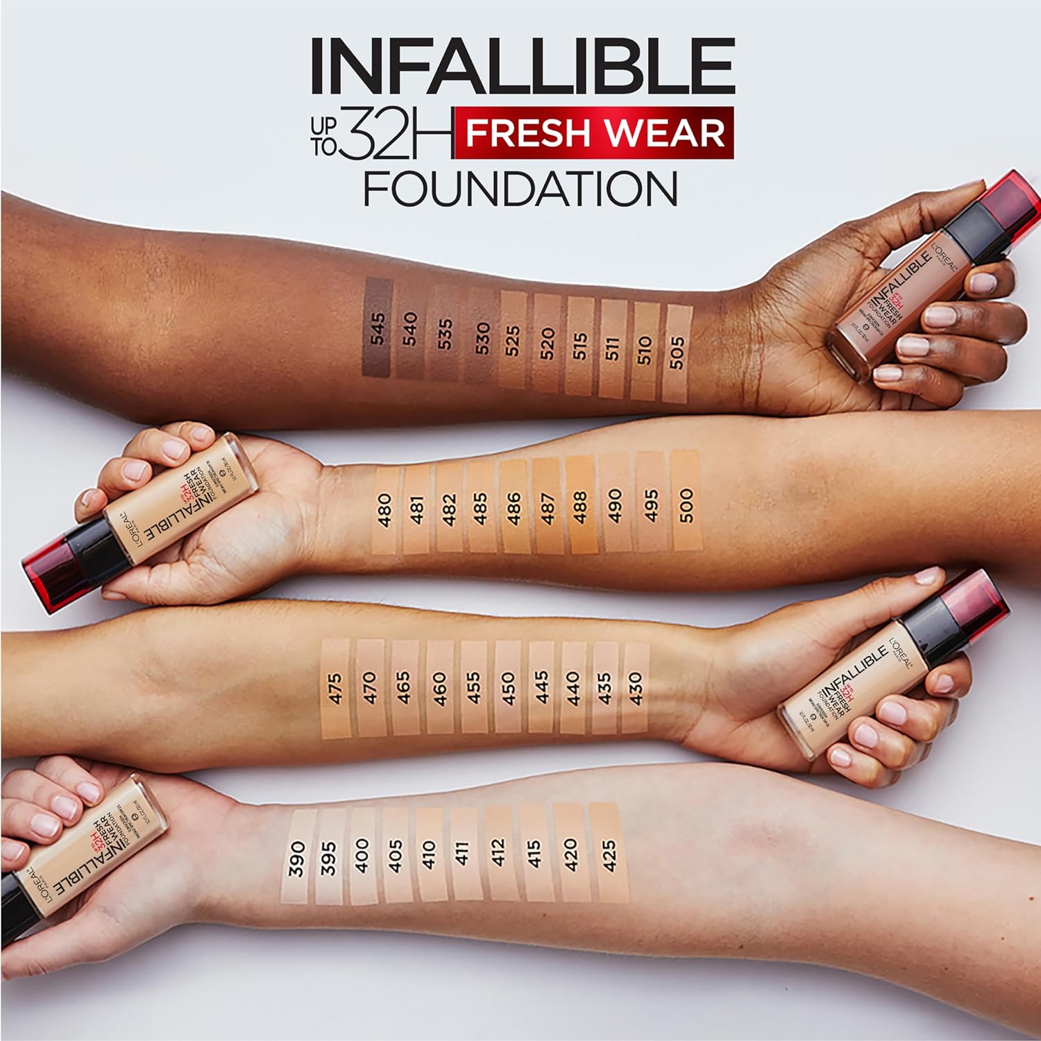 L'Oreal Paris Makeup Infallible Up to 32 Hour Fresh Wear Lightweight Foundation, 420 True Beige, 1 Fl Oz, Packaging May Vary