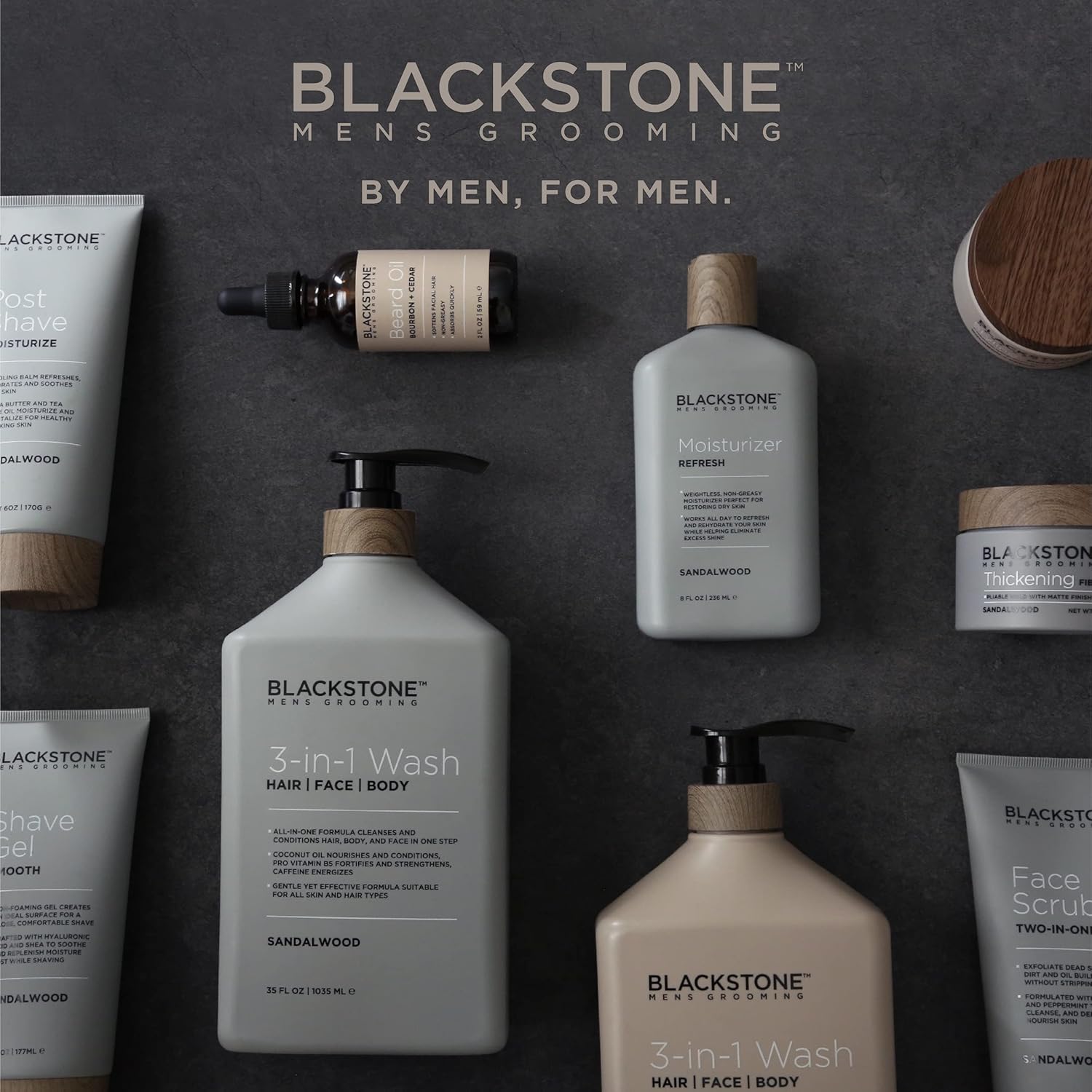 Blackstone Men'S Grooming 3-In-1 Wash For Men | Cleanses & Conditions Hair, Body, & Face | For All Skin & Hair Types | With Coconut Oil, Vitamin B5 And Caffeine - Sea & Surf (32 Fl Oz) : Beauty & Personal Care
