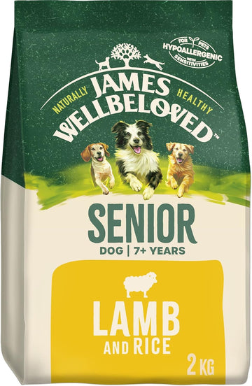 James Wellbeloved Senior Lamb & Rice 2 kg Bag, Hypoallergenic Dry Dog Food?02JSL21