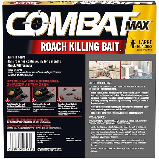 Combat Source Kill Max R2 Large Roach Bait, 8 Count