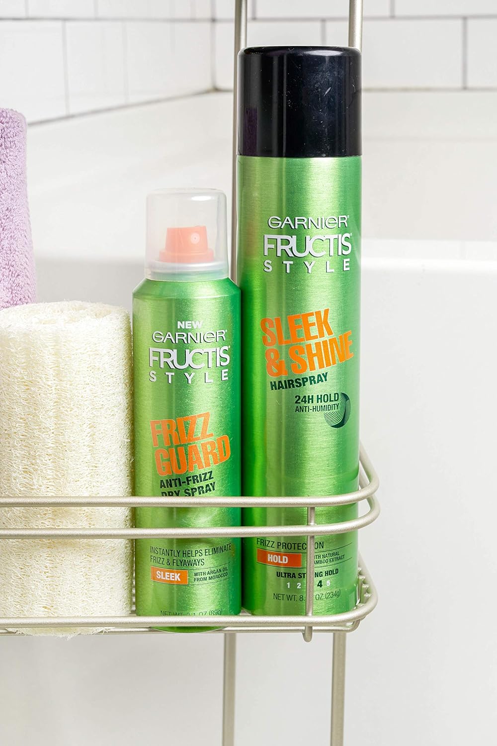 Garnier Fructis Style Sleek and Shine Anti-Humidity Hairspray, Ultra Strong Hold, Frizz Protection 8.25 Oz, 3 Count (Packaging May Vary) : Beauty & Personal Care