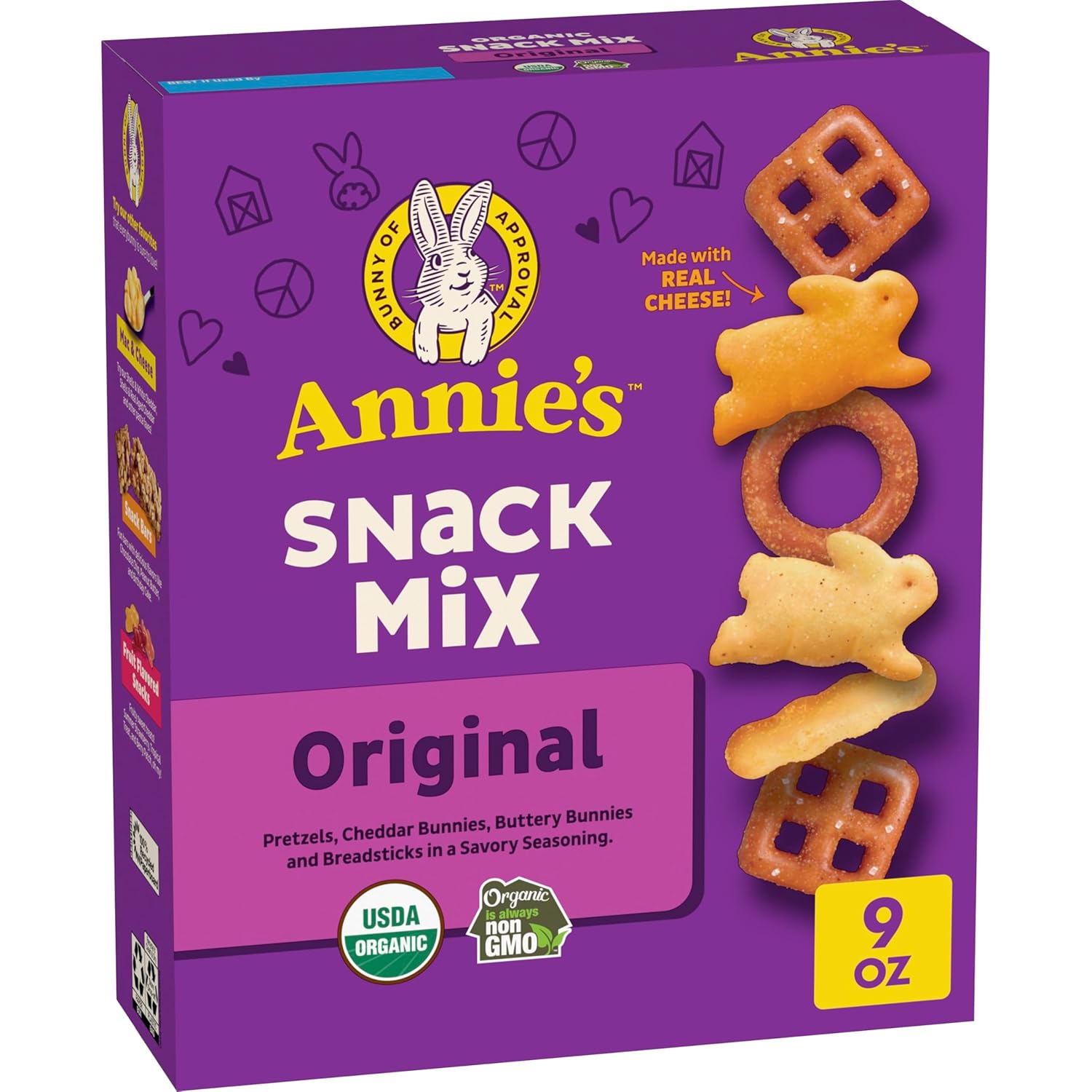 Annie'S Organic Assorted Crackers And Pretzels Snack Mix, 9 Oz