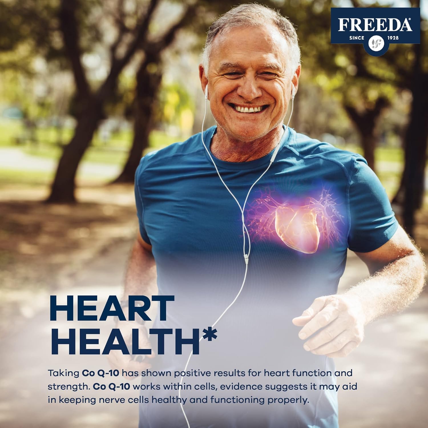 Freeda Coq10 100Mg - Kosher Coenzyme Q10 Dietary Supplement For Cardiovascular Heart Health, Blood Pressure Support, Oral Gum Health, And Healthy Aging - Pure Coq10 Capsules, 100 Count : Health & Household
