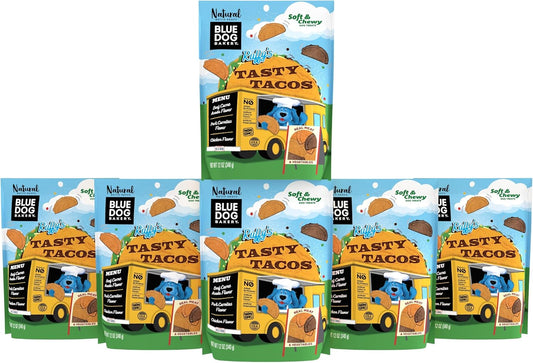 Blue Dog Bakery Natural, Ruffy'S Food Truck Tasty Tacos Soft And Chewy Dog Treats, Made In Usa, (6) 12-Ounce Bag