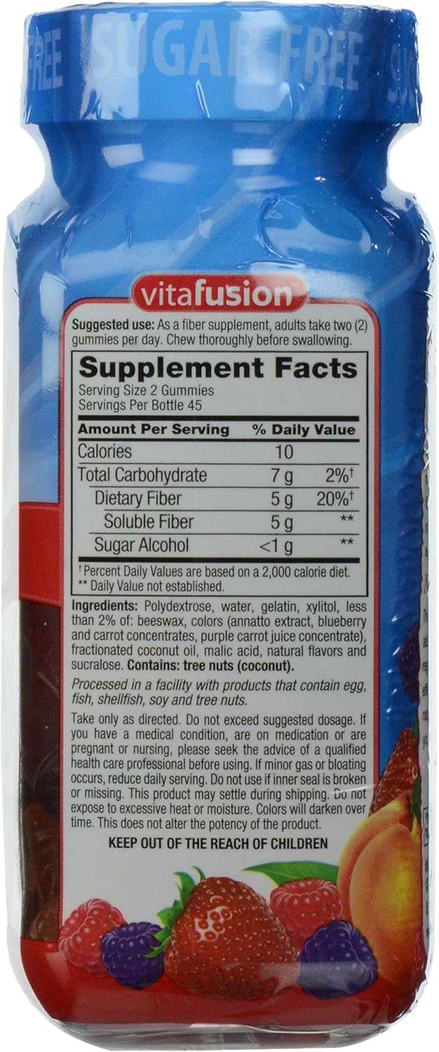 Vitafusion Fiber Well Gummy Vitamins, 90 Count (Packaging May Vary)