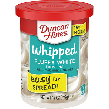 Duncan Hines Whipped Frosting, Fluffy White, 14 Oz