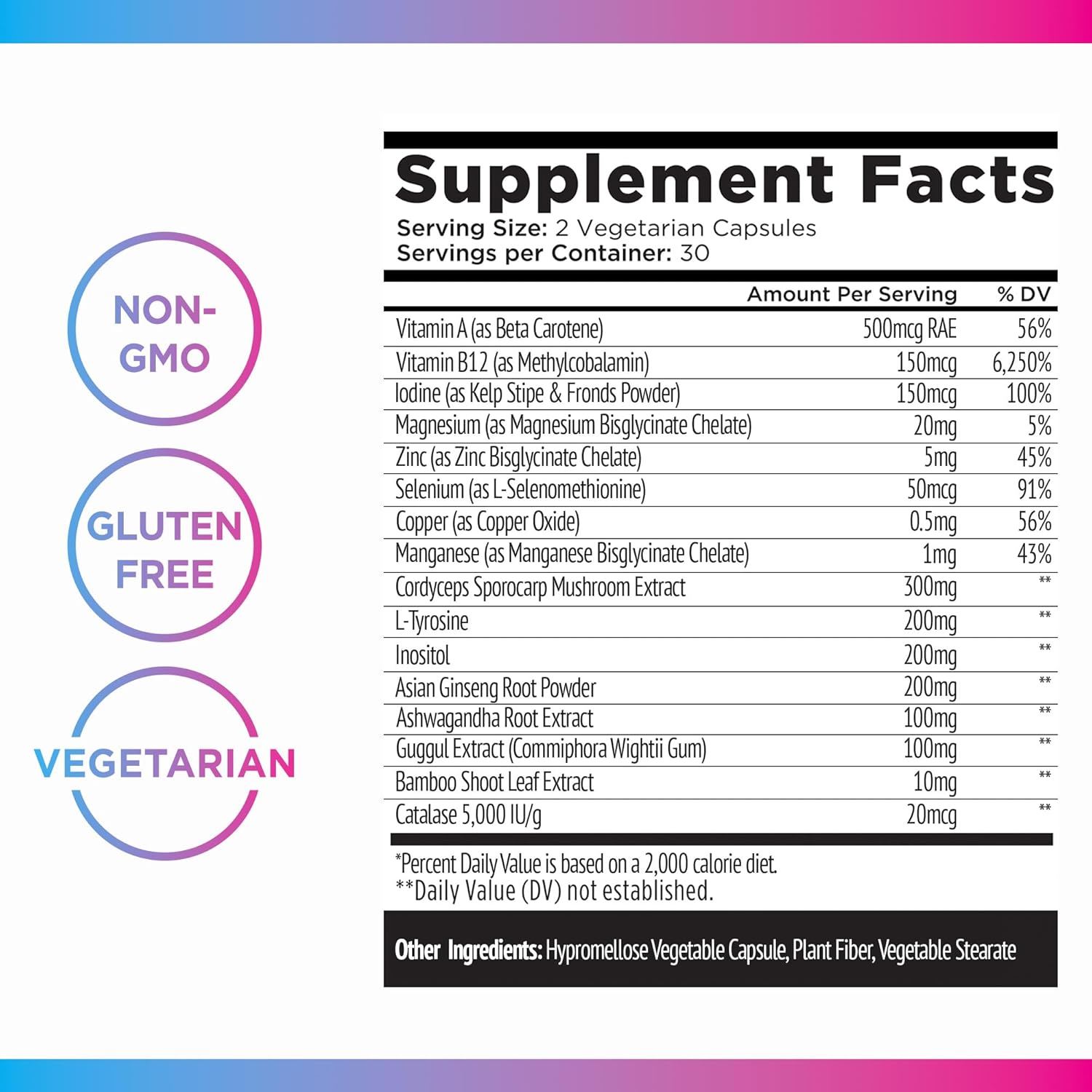Livingood Daily Thyroid Support Supplement, 16-In-1 Wellness Blend With Adaptogenic Herbs, Iodine, Magnesium And Selenium, Thyroid Support For Women & Men, Vegetarian Capsules, Gluten Free, 60 Count : Health & Household