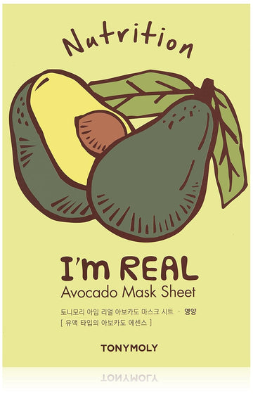 Tonymoly I'M Real Avocado Sheet Mask, 10 Count(Pack Of 1)