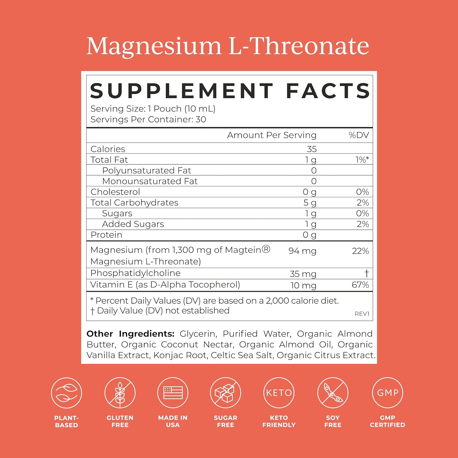 CYMBIOTIKA Magnesium L-Threonate 1300mg, Liposomal Delivery, Focus Memory Brain Support, Magnesium Supplement for Sleep, High Absorption, Keto, Vegan, Gluten Free, Vanilla Creme, 30 Day Supply : Health & Household